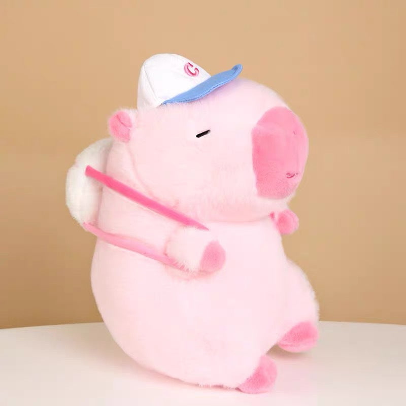 Pink Baseball Capybara